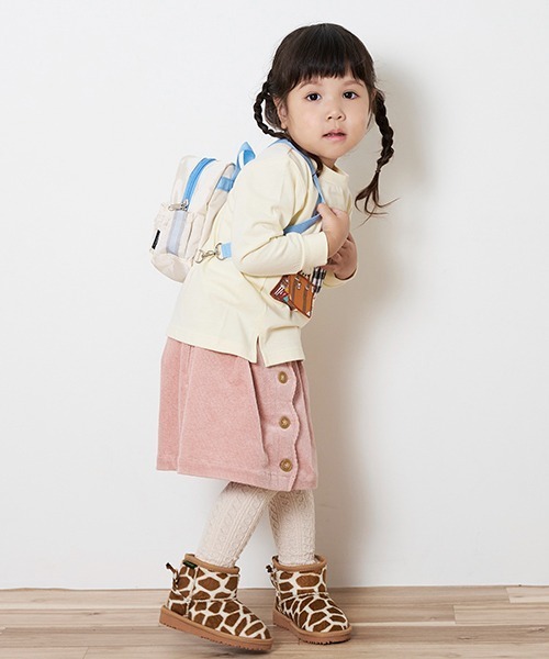 kladskap（クレードスコープ）の「スカラップキュロット（スカート・キッズ・ブラウン/ピンク・90cm/110cm/100cm/120cm）」の4枚目の写真