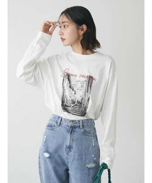 Green Parks(グリーンパークス)の「オーバーサイズフォトTEE(Tシャツ/カットソー・レディース・ブラック/レッド・FREE)」の21枚目の写真