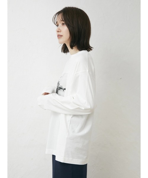 Green Parks(グリーンパークス)の「オーバーサイズフォトTEE(Tシャツ/カットソー・レディース・ブラック/レッド・FREE)」の4枚目の写真