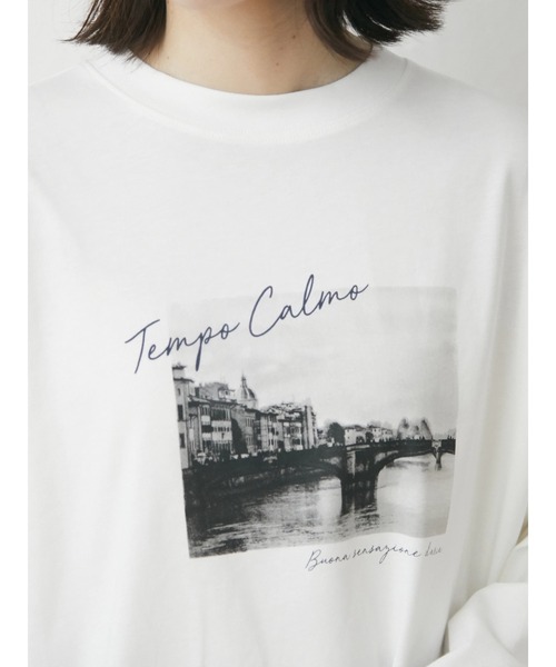 Green Parks(グリーンパークス)の「オーバーサイズフォトTEE(Tシャツ/カットソー・レディース・ブラック/レッド・FREE)」の6枚目の写真
