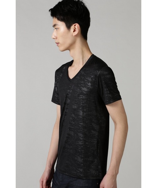 TORNADO MART(トルネードマート)の「ZERO by TORNADO MART∴カモエンボス格子フォイル半袖カットソー(Tシャツ/カットソー・メンズ・レッド/ブルー・LL/MEDIUM/LARGE)」の6枚目の写真