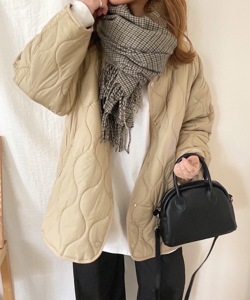 chocomee(チョコミー)の「ボリュームストール(ストール/ショール・レディース・ブラウン/グリーン・ONESIZE)」の1枚目の写真