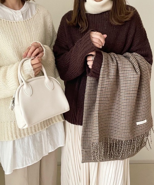 chocomee(チョコミー)の「ボリュームストール(ストール/ショール・レディース・ブラウン/グリーン・ONESIZE)」の8枚目の写真