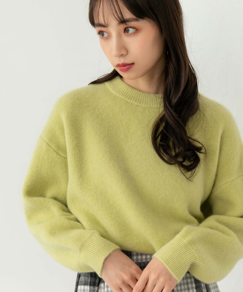 fifth（フィフス）の「【スタッフレコメンド】クルーネックニットプルオーバー（ニット/セーター・レディース・グリーン/ピンク/ライトベージュ・M）」の3枚目の写真