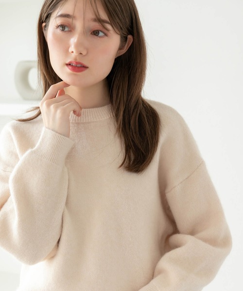 fifth（フィフス）の「【スタッフレコメンド】クルーネックニットプルオーバー（ニット/セーター・レディース・グリーン/ピンク/ライトベージュ・M）」の9枚目の写真