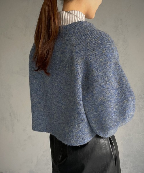 &g'aime（アンジェム）の「【&g’aime】MIXカラーVネックカーディガン（カーディガン/ボレロ・レディース・ダークパープル/ブルー/グレー・FREE）」の11枚目の写真