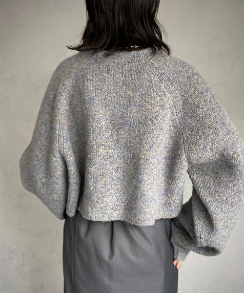 &g'aime（アンジェム）の「【&g’aime】MIXカラーVネックカーディガン（カーディガン/ボレロ・レディース・ダークパープル/ブルー/グレー・FREE）」の21枚目の写真