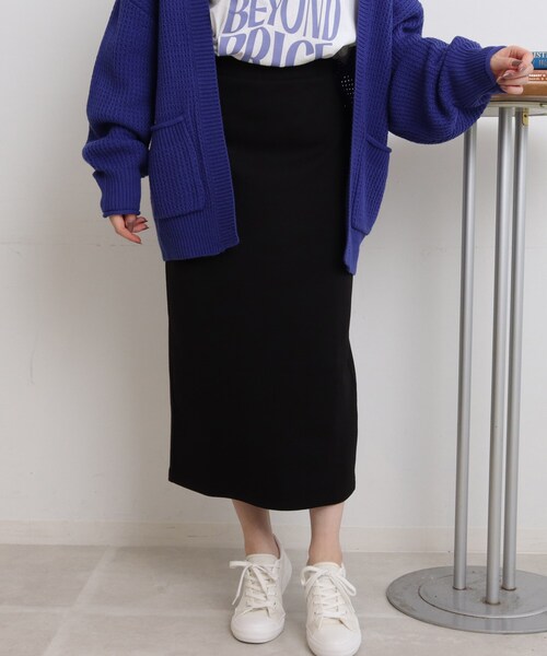 Cutie Blonde（キューティーブロンド）の「◆キルティングナロースカート（スカート・レディース・ブラック/黄緑系/アイボリー・00）」の3枚目の写真