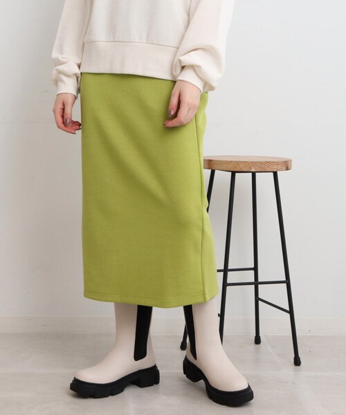 Cutie Blonde（キューティーブロンド）の「◆キルティングナロースカート（スカート・レディース・ブラック/黄緑系/アイボリー・00）」の14枚目の写真