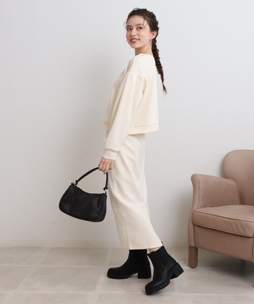 Cutie Blonde（キューティーブロンド）の「◆キルティングナロースカート（スカート・レディース・ブラック/黄緑系/アイボリー・00）」の9枚目の写真