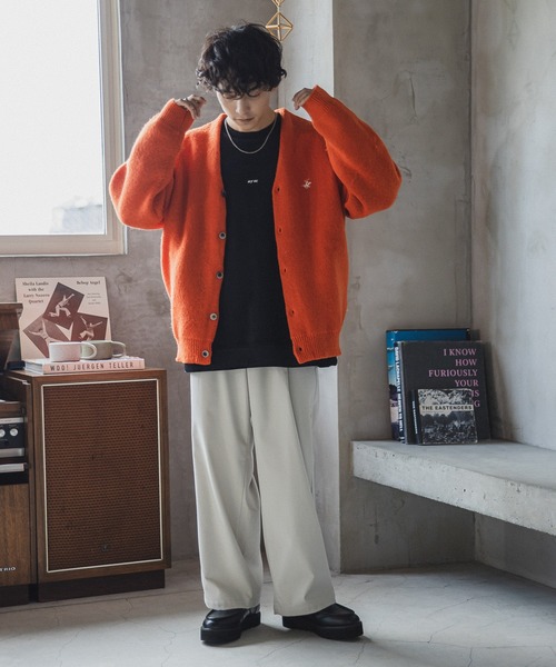 RAGEBLUE（レイジブルー）の「ウールタッチ/タックワイドパンツ