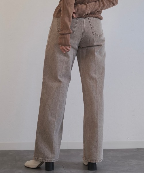 Reurie'(レウリィ)の「ダスティーカラーストレートデニム/dusty color straight denim(デニムパンツ・レディース・カーキ/ライトブルー・M/S)」の7枚目の写真