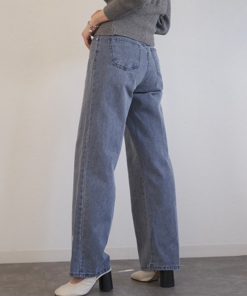 Reurie'(レウリィ)の「ダスティーカラーストレートデニム/dusty color straight denim(デニムパンツ・レディース・カーキ/ライトブルー・M/S)」の22枚目の写真