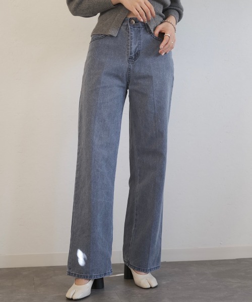 Reurie'(レウリィ)の「ダスティーカラーストレートデニム/dusty color straight denim(デニムパンツ・レディース・カーキ/ライトブルー・M/S)」の21枚目の写真