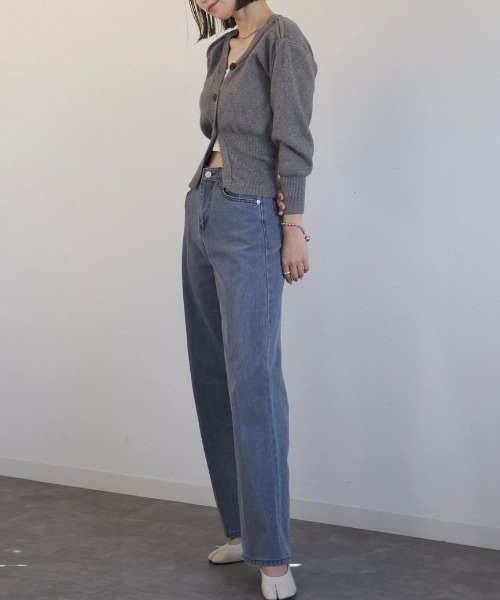 Reurie'(レウリィ)の「ダスティーカラーストレートデニム/dusty color straight denim(デニムパンツ・レディース・カーキ/ライトブルー・M/S)」の3枚目の写真