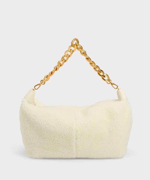 CHARLES & KEITH（チャールズ & キース）の「チャンキーチェーンリンク ホーボーバッグ（ショルダーバッグ・レディース・マルチ/ブラック/グリーン・L）」の17枚目の写真