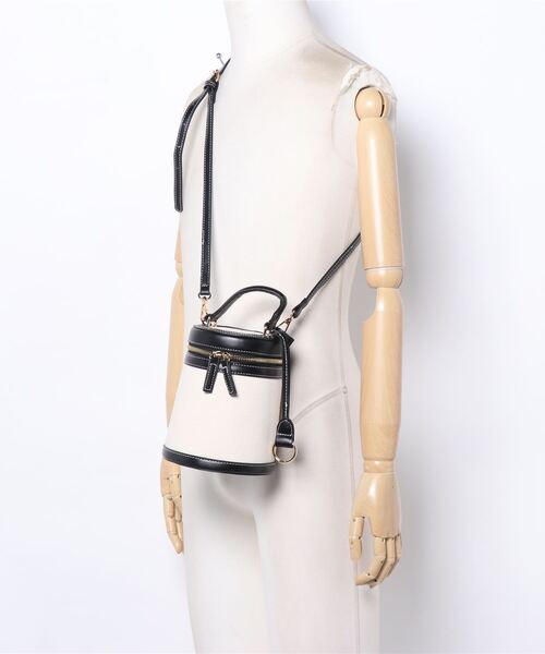 ap retro（アプレトロ）の「配色バケツバッグ（ショルダーバッグ・レディース・ブラック・FREE）」の4枚目の写真