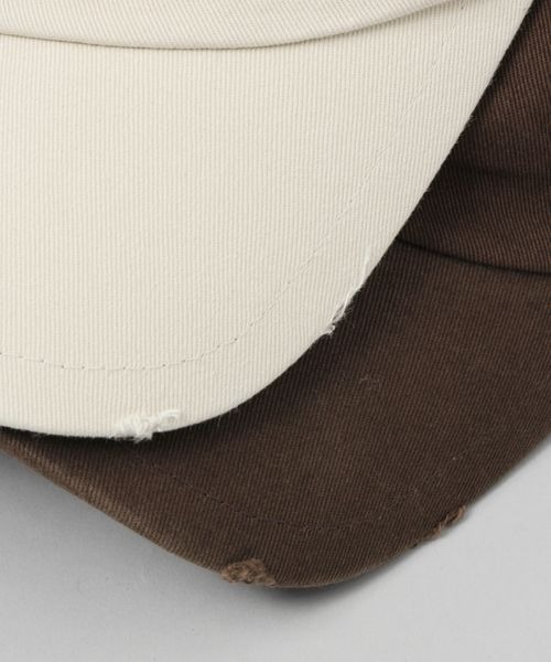 JEANASIS(ジーナシス)の「ダメージロゴCAP(キャップ・レディース・ブラック/アイボリー/ブラウン・FREE)」の6枚目の写真