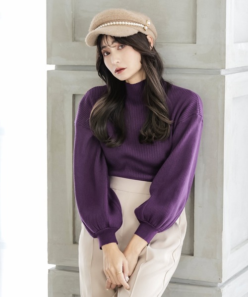 Julia Boutique（ジュリアブティック）の「パール付きシャギータッチキャスケット/22649（キャスケット・レディース・ホワイト/ブラック/ベージュ・ONE）」の8枚目の写真