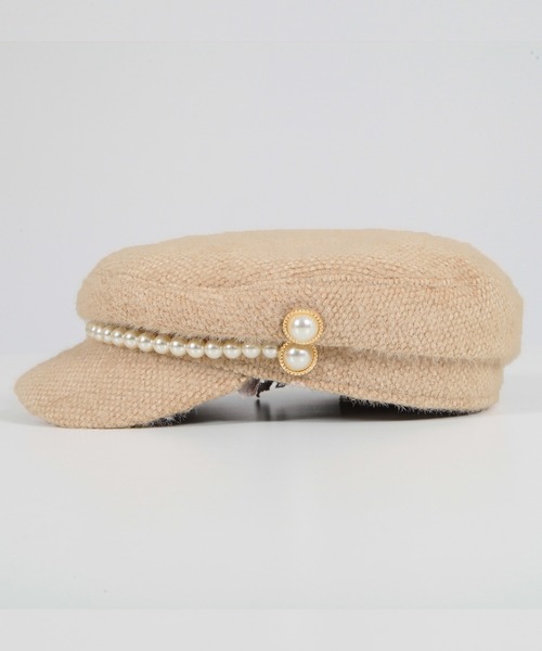 Julia Boutique（ジュリアブティック）の「パール付きシャギータッチキャスケット/22649（キャスケット・レディース・ホワイト/ブラック/ベージュ・ONE）」の5枚目の写真