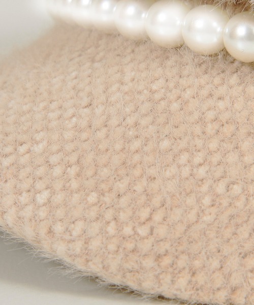 Julia Boutique（ジュリアブティック）の「パール付きシャギータッチキャスケット/22649（キャスケット・レディース・ホワイト/ブラック/ベージュ・ONE）」の12枚目の写真