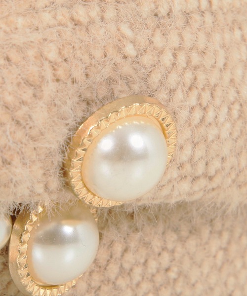 Julia Boutique（ジュリアブティック）の「パール付きシャギータッチキャスケット/22649（キャスケット・レディース・ホワイト/ブラック/ベージュ・ONE）」の9枚目の写真