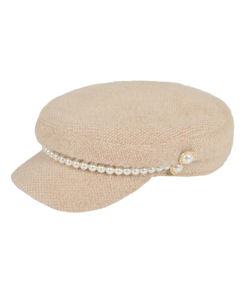 Julia Boutique（ジュリアブティック）の「パール付きシャギータッチキャスケット/22649（キャスケット・レディース・ホワイト/ブラック/ベージュ・ONE）」の6枚目の写真