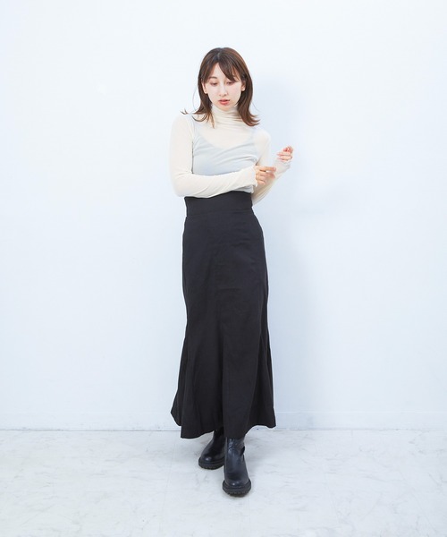 Alite cloth(アリーテクロス)の「シアータートルメロープルオーバー(Tシャツ/カットソー・レディース・ネイビー/ベージュ/ホワイト/グレー/ブラック・F)」の8枚目の写真