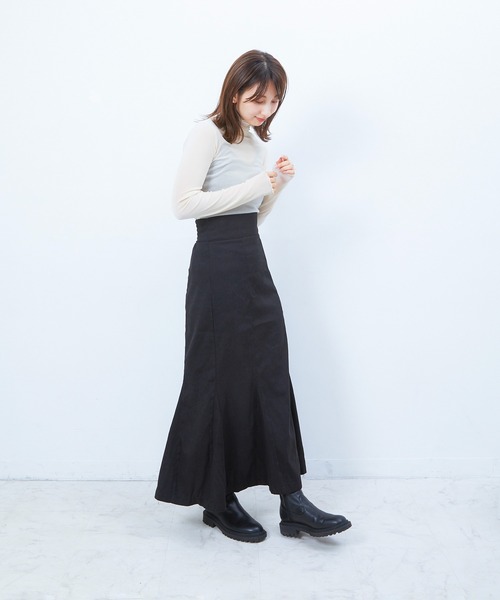 Alite cloth(アリーテクロス)の「シアータートルメロープルオーバー(Tシャツ/カットソー・レディース・ネイビー/ベージュ/ホワイト/グレー/ブラック・F)」の10枚目の写真