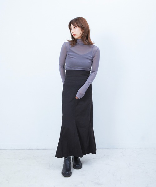 Alite cloth(アリーテクロス)の「シアータートルメロープルオーバー(Tシャツ/カットソー・レディース・ネイビー/ベージュ/ホワイト/グレー/ブラック・F)」の14枚目の写真