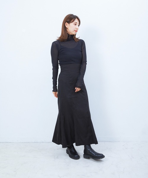 Alite cloth(アリーテクロス)の「シアータートルメロープルオーバー(Tシャツ/カットソー・レディース・ネイビー/ベージュ/ホワイト/グレー/ブラック・F)」の20枚目の写真