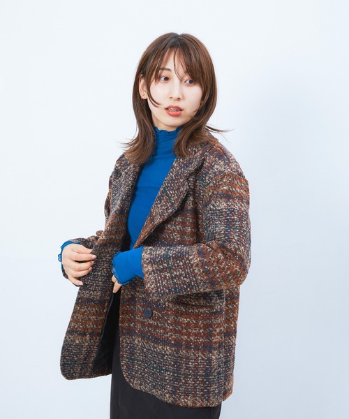 セール】Y2Kファッション起毛ダブルジャケットコート（その他