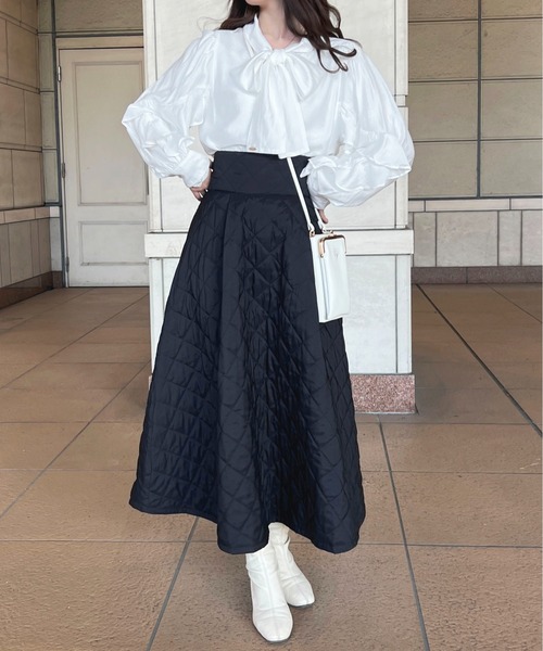 apres jour(アプレジュール)の「チャーム付きボウタイブラウス【ZOZOTOWN限定アイテム】(シャツ/ブラウス・レディース・ピンクベージュ/オフホワイト/モカ/ブラック・フリー/X-LARGE)」の14枚目の写真