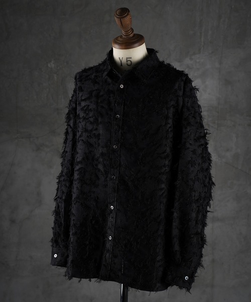 G.O.C(ジーオーシー)の「フリンジ ジャガード オーバーシャツ(シャツ/ブラウス・メンズ・ブラック・MEDIUM/LARGE)」の6枚目の写真