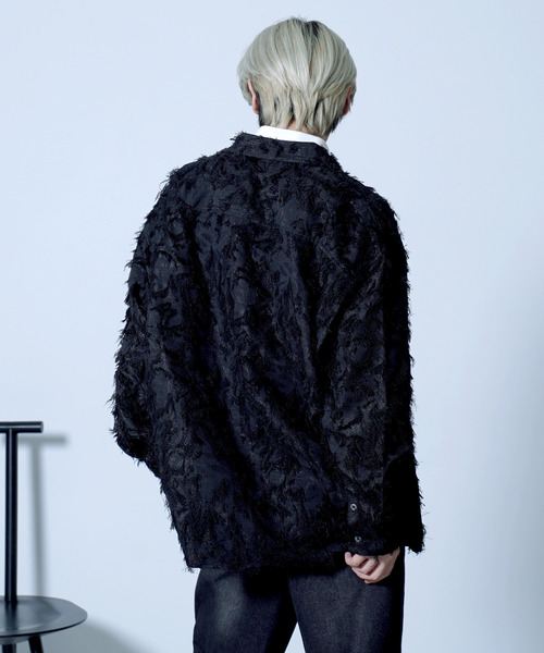 G.O.C(ジーオーシー)の「フリンジ ジャガード オーバーシャツ(シャツ/ブラウス・メンズ・ブラック・MEDIUM/LARGE)」の18枚目の写真