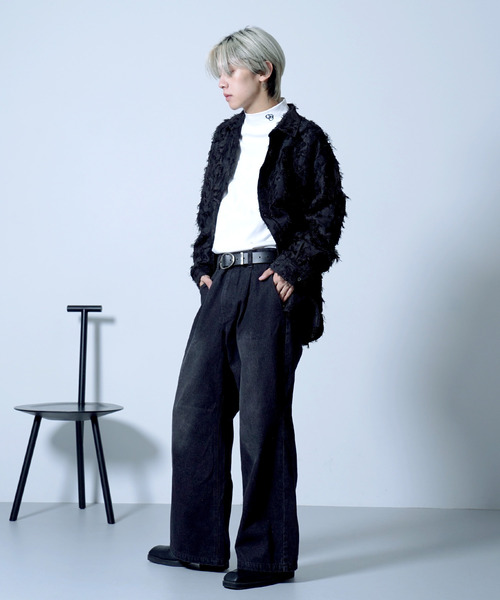 G.O.C(ジーオーシー)の「フリンジ ジャガード オーバーシャツ(シャツ/ブラウス・メンズ・ブラック・MEDIUM/LARGE)」の20枚目の写真