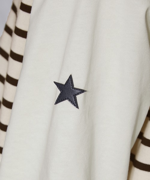 GEVS.(ジェイヴィス)の「<大きいサイズ> チョーカー付クレイジーボーダーカットソープルオーバー GEVS.(Tシャツ/カットソー・レディース・ブルー系/ホワイト系・L/LL/3L/4L/5L)」の12枚目の写真