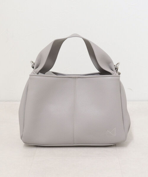 maison vert(メゾンヴェール)の「【maison vert/メゾンヴェール】ワンハンドルフェイクレザーバッグ(トートバッグ・レディース・ブラック/グレー・FREE)」の2枚目の写真