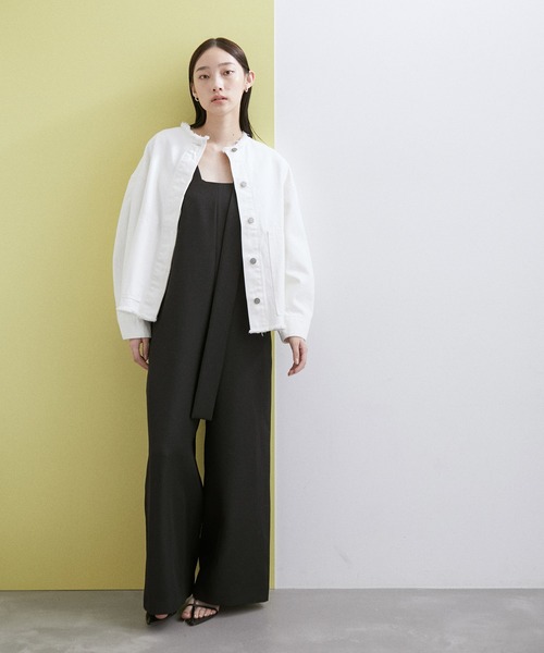 ADAM ET ROPE'（アダムエロペ）の「【サステナブル・WEB限定】カットオフデニムジャケット（デニムジャケット・レディース・ブルー/ホワイト・FREE）」の21枚目の写真