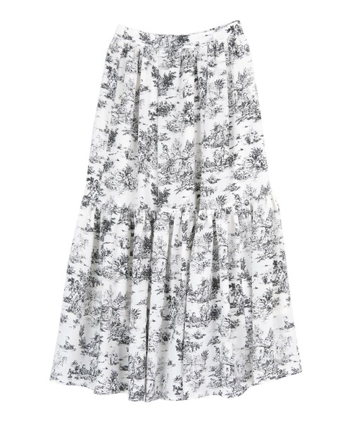 titivate（ティティベイト）の「トワルドジュイプリントスカート（スカート・レディース・ブルー/ブラック・S/M）」の5枚目の写真