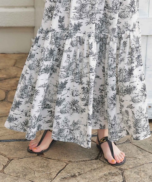 titivate（ティティベイト）の「トワルドジュイプリントスカート（スカート・レディース・ブルー/ブラック・S/M）」の10枚目の写真