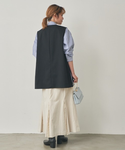 nissen(ニッセン)の「ストライプオーバーシャツ(イージーケア)(シャツ/ブラウス・レディース・グリーン系/ブラック系/ブルー系・S/LL/L/M)」の17枚目の写真