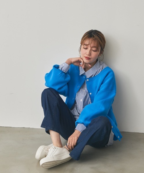 nissen(ニッセン)の「ストライプオーバーシャツ(イージーケア)(シャツ/ブラウス・レディース・グリーン系/ブラック系/ブルー系・S/LL/L/M)」の19枚目の写真