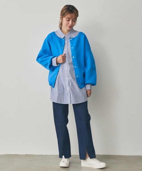 nissen(ニッセン)の「ストライプオーバーシャツ(イージーケア)(シャツ/ブラウス・レディース・グリーン系/ブラック系/ブルー系・S/LL/L/M)」の20枚目の写真