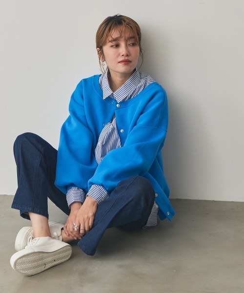 nissen(ニッセン)の「ストライプオーバーシャツ(イージーケア)(シャツ/ブラウス・レディース・グリーン系/ブラック系/ブルー系・S/LL/L/M)」の18枚目の写真