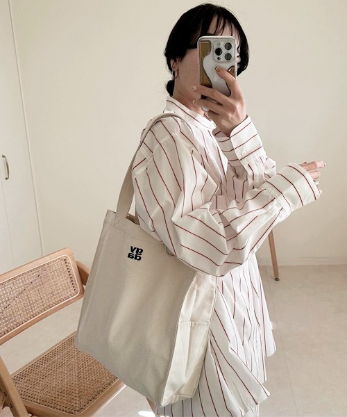 GYDA（ジェイダ）の「GYDA (ジェイダ) トートバッグ CANVAS GY-B081（トートバッグ・レディース・アイボリー/ブラック・FREE）」の22枚目の写真