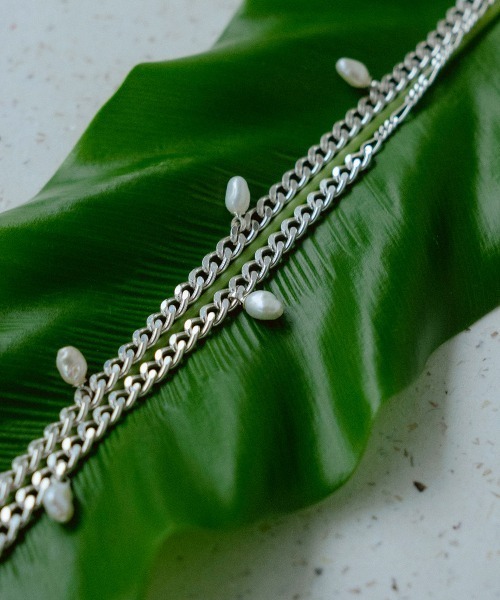 Losau（ロサウ）の「Losau ロサウ / Pearl charm necklace パールチャームチェーンネックレス シルバー925 / lo-n006（ネックレス・レディース・シルバー・FREE）」の4枚目の写真