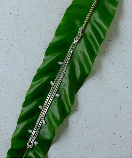 Losau（ロサウ）の「Losau ロサウ / Pearl charm necklace パールチャームチェーンネックレス シルバー925 / lo-n006（ネックレス・レディース・シルバー・FREE）」の5枚目の写真