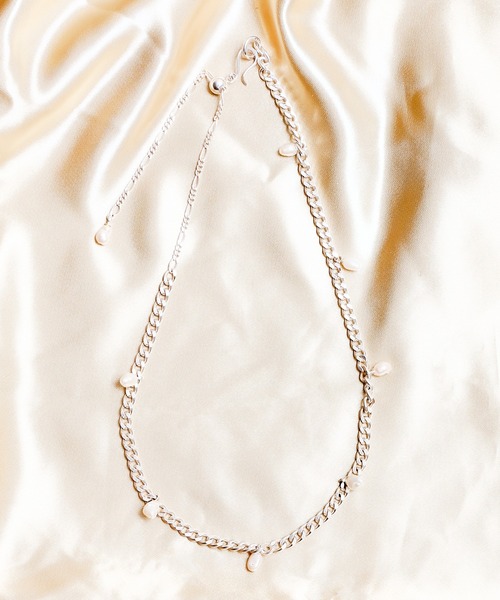 Losau（ロサウ）の「Losau ロサウ / Pearl charm necklace パールチャームチェーンネックレス シルバー925 / lo-n006（ネックレス・レディース・シルバー・FREE）」の13枚目の写真