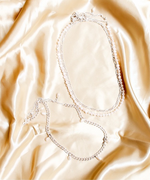 Losau（ロサウ）の「Losau ロサウ / Pearl charm necklace パールチャームチェーンネックレス シルバー925 / lo-n006（ネックレス・レディース・シルバー・FREE）」の14枚目の写真